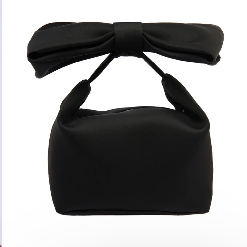 AKIRA Pisces Moon Black Oversized Bow Bag